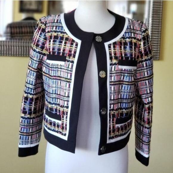 NWT Milly Jinny Boxy Cropped Lined Woven Jacket - Picture 1 of 10